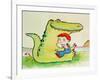 Crocodile Hug, or Best Friends-Maylee Christie-Framed Giclee Print