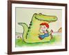 Crocodile Hug, or Best Friends-Maylee Christie-Framed Giclee Print