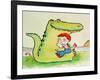 Crocodile Hug, or Best Friends-Maylee Christie-Framed Giclee Print