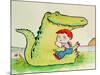 Crocodile Hug, or Best Friends-Maylee Christie-Mounted Giclee Print