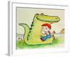 Crocodile Hug, or Best Friends-Maylee Christie-Framed Giclee Print