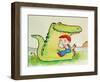 Crocodile Hug, or Best Friends-Maylee Christie-Framed Premium Giclee Print