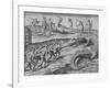 Crocodile Hunting, De Bry-Theodore de Bry-Framed Art Print