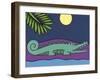 Crocodile-Denny Driver-Framed Giclee Print