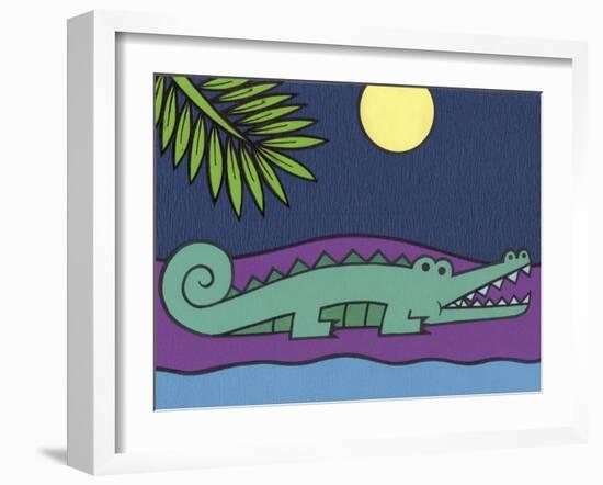 Crocodile-Denny Driver-Framed Giclee Print