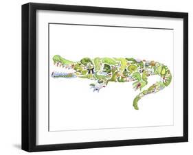 Crocodile-Louise Tate-Framed Giclee Print