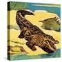 Crocodile-English School-Stretched Canvas