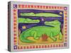 Crocodiles-Cathy Baxter-Stretched Canvas