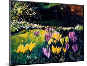 Crocusses-Pol Ledent-Mounted Art Print