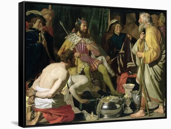 Croesus and Solon, 1624-Gerrit van Honthorst-Framed Stretched Canvas