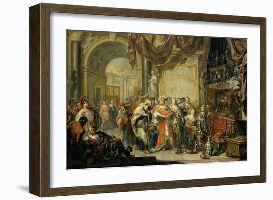 Croesus and Solon-Johann Georg Platzer-Framed Giclee Print