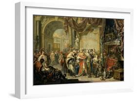 Croesus and Solon-Johann Georg Platzer-Framed Giclee Print