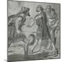 Croesus, King of Lydia, Is Saved from Death by the Voice of His Deaf and Dumb Son-Charles Edmund Brock-Mounted Giclee Print