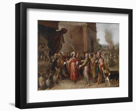 Croesus Showing Solon His Treasures-Frans Francken the Younger-Framed Giclee Print