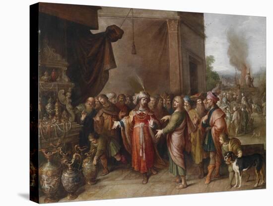 Croesus Showing Solon His Treasures-Frans Francken the Younger-Stretched Canvas