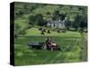 Croft with Hay Cocks and Tractor, Glengesh, County Donegal, Eire (Republic of Ireland)-Duncan Maxwell-Stretched Canvas