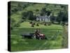 Croft with Hay Cocks and Tractor, Glengesh, County Donegal, Eire (Republic of Ireland)-Duncan Maxwell-Stretched Canvas