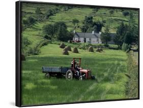 Croft with Hay Cocks and Tractor, Glengesh, County Donegal, Eire (Republic of Ireland)-Duncan Maxwell-Framed Photographic Print