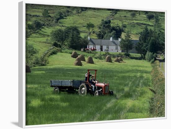 Croft with Hay Cocks and Tractor, Glengesh, County Donegal, Eire (Republic of Ireland)-Duncan Maxwell-Framed Photographic Print