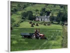 Croft with Hay Cocks and Tractor, Glengesh, County Donegal, Eire (Republic of Ireland)-Duncan Maxwell-Framed Photographic Print