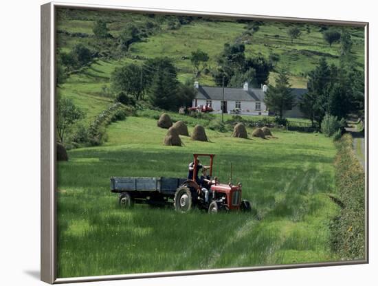 Croft with Hay Cocks and Tractor, Glengesh, County Donegal, Eire (Republic of Ireland)-Duncan Maxwell-Framed Photographic Print