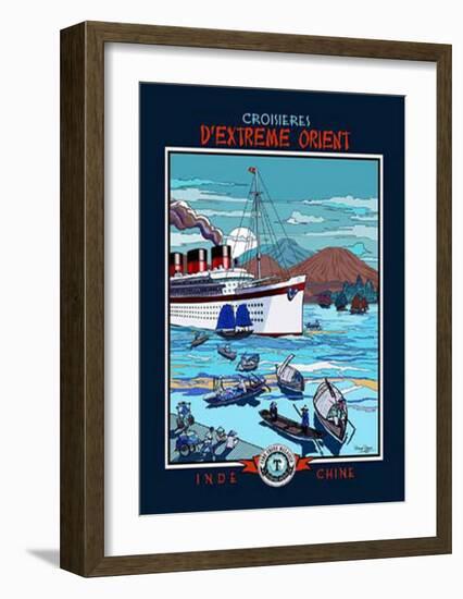 Croisieres d'Extreme Orient-Bruno Pozzo-Framed Art Print