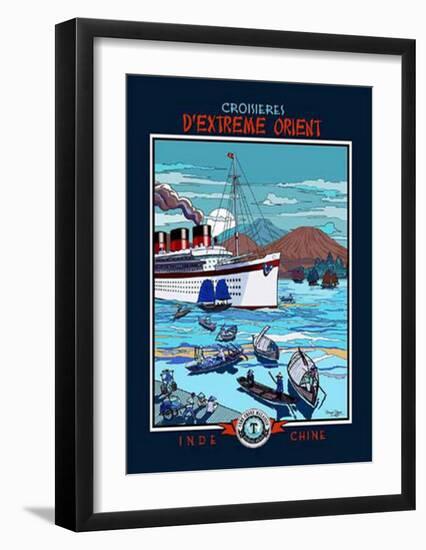 Croisieres d'Extreme Orient-Bruno Pozzo-Framed Art Print