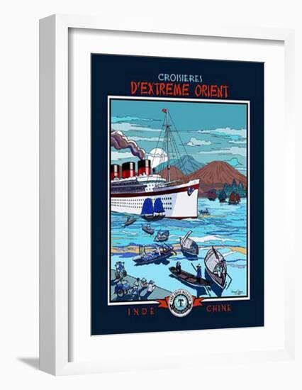 Croisieres d'Extreme Orient-Bruno Pozzo-Framed Art Print