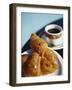 Croissant and Black Coffee on Table, St. Martin, Caribbean-Greg Johnston-Framed Photographic Print