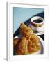 Croissant and Black Coffee on Table, St. Martin, Caribbean-Greg Johnston-Framed Photographic Print