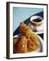 Croissant and Black Coffee on Table, St. Martin, Caribbean-Greg Johnston-Framed Photographic Print