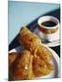 Croissant and Black Coffee on Table, St. Martin, Caribbean-Greg Johnston-Mounted Photographic Print