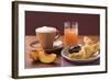 Croissant, Jam, Nectarine, Cappuccino and Grapefruit Juice-Eising Studio - Food Photo and Video-Framed Photographic Print