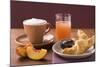 Croissant, Jam, Nectarine, Cappuccino and Grapefruit Juice-Eising Studio - Food Photo and Video-Mounted Photographic Print