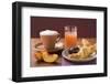 Croissant, Jam, Nectarine, Cappuccino and Grapefruit Juice-Eising Studio - Food Photo and Video-Framed Photographic Print