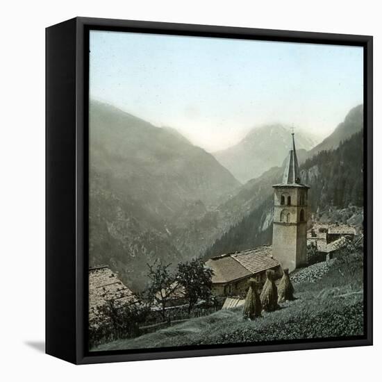Croix-De-Fer and Tete Noire (Switzerland), Church in Finhaut-Leon, Levy et Fils-Framed Stretched Canvas