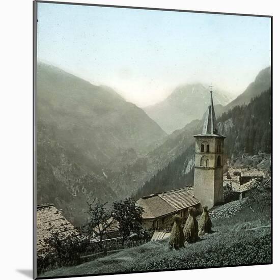 Croix-De-Fer and Tete Noire (Switzerland), Church in Finhaut-Leon, Levy et Fils-Mounted Photographic Print