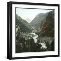 Croix-De-Fer and Tête Noire (Switzerland), the Valley in Le Chatelard-Leon, Levy et Fils-Framed Photographic Print