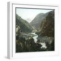 Croix-De-Fer and Tête Noire (Switzerland), the Valley in Le Chatelard-Leon, Levy et Fils-Framed Photographic Print