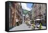 Croix De Ville Street, Aosta, Aosta Valley, Italian Alps, Italy, Europe-Nico Tondini-Framed Stretched Canvas