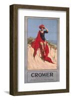 Cromer Girl with Red Material-null-Framed Art Print