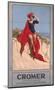 Cromer Girl with Red Material-null-Mounted Art Print