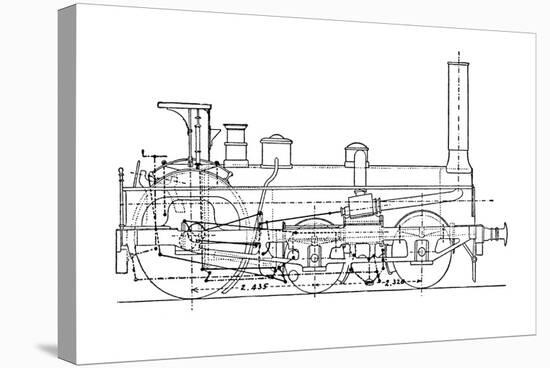 Crompton's Steam Locomotive-Mark Sykes-Stretched Canvas