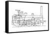 Crompton's Steam Locomotive-Mark Sykes-Framed Stretched Canvas