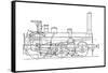 Crompton's Steam Locomotive-Mark Sykes-Framed Stretched Canvas