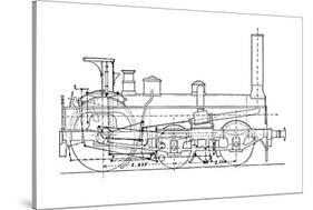 Crompton's Steam Locomotive-Mark Sykes-Stretched Canvas