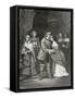 Cromwell and His Daughters, 19th Century-Ernest Hillemacher-Framed Stretched Canvas