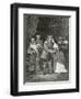 Cromwell and His Daughters, 19th Century-Ernest Hillemacher-Framed Giclee Print