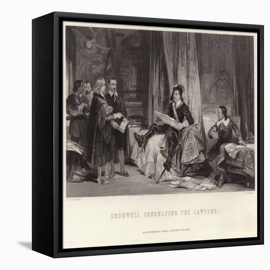 Cromwell Consulting the Lawyers-George Cattermole-Framed Stretched Canvas
