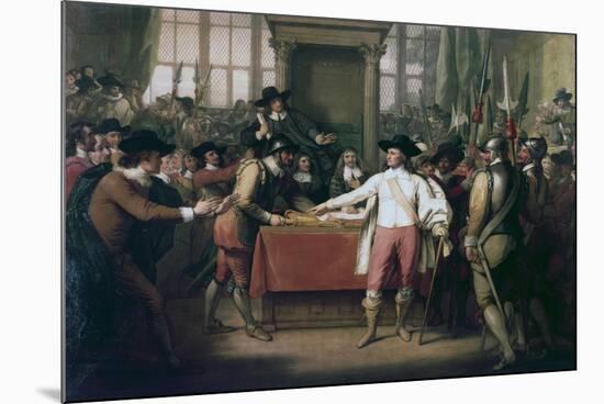 Cromwell Dissolving the Long Parliament, 1782-Benjamin West-Mounted Giclee Print